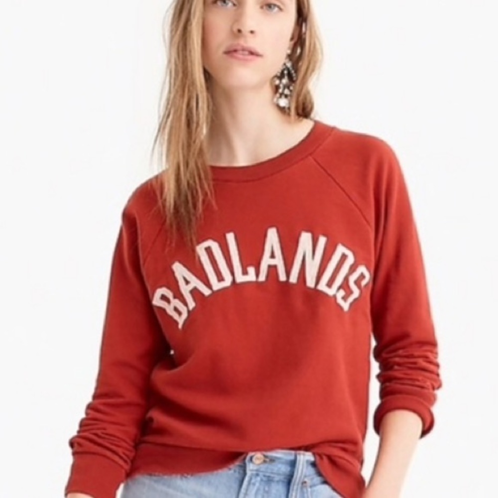 J. Crew Badlands Red Crewneck Sweatshirt